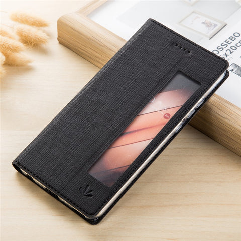 VILI DMX Folding Stand View Window Leather Mobile Phone Case for Huawei Mate 10 Pro