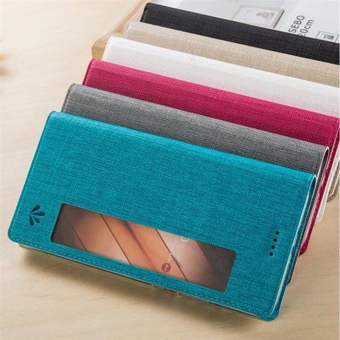 VILI DMX Folding Stand View Window Leather Mobile Phone Case for Huawei Mate 10 Pro
