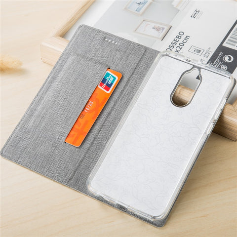 VILI DMX Style Auto-absorbed Leather Card Holder Phone Case Accessory for Huawei Mate 10 Lite