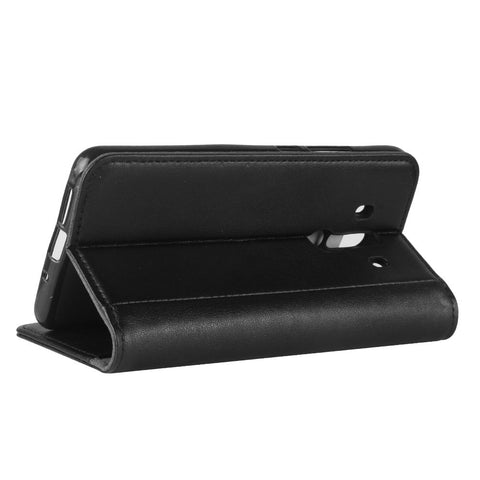 Genuine Split Leather Magnetic Cover Case with Card Slots for Mate 10 Pro