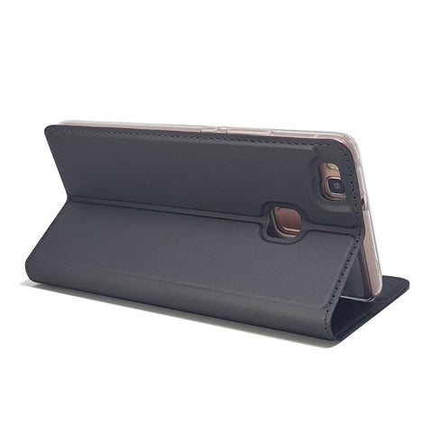 Magnetic Attraction Card Holder Leather Phone Shell for Huawei P9 Lite / G9 Lite