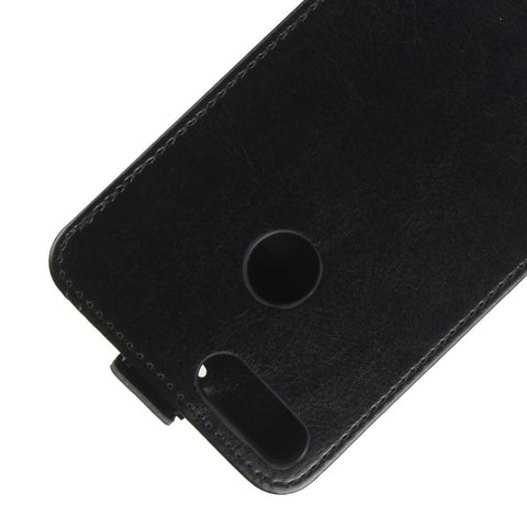 Crazy Horse Texture  Card Holder Vertical Flip Leather Mobile Case for Huawei P Smart / Enjoy 7S