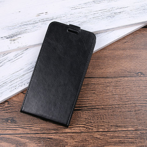 Crazy Horse Texture  Card Holder Vertical Flip Leather Mobile Case for Huawei P Smart / Enjoy 7S