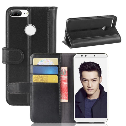 For Huawei Honor 9 Lite / Honor 9 Youth Edition Phone Cases Genuine Split Leather Wallet Mobile Cover Stand