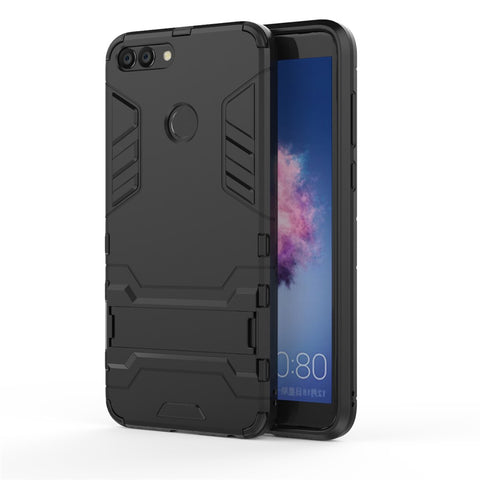 Cool Guard Plastic TPU Protective Mobile Phone Shell with Kickstand for Huawei P Smart / Enjoy 7S