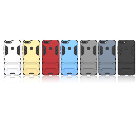 Cool Guard Plastic TPU Protective Mobile Phone Shell with Kickstand for Huawei P Smart / Enjoy 7S