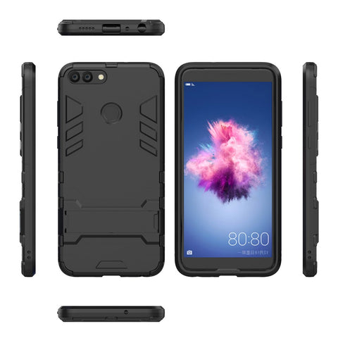 Cool Guard Plastic TPU Protective Mobile Phone Shell with Kickstand for Huawei P Smart / Enjoy 7S