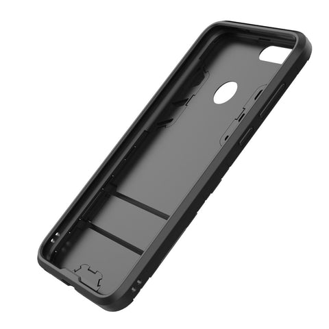 Cool Guard Plastic TPU Protective Mobile Phone Shell with Kickstand for Huawei P Smart / Enjoy 7S