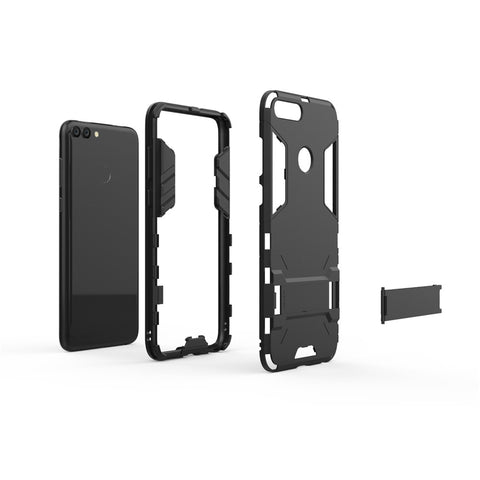 Cool Guard Plastic TPU Protective Mobile Phone Shell with Kickstand for Huawei P Smart / Enjoy 7S