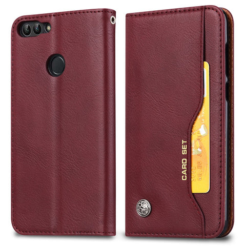 PU Leather Wallet Stand Accessory Case for Huawei P Smart / Enjoy 7S
