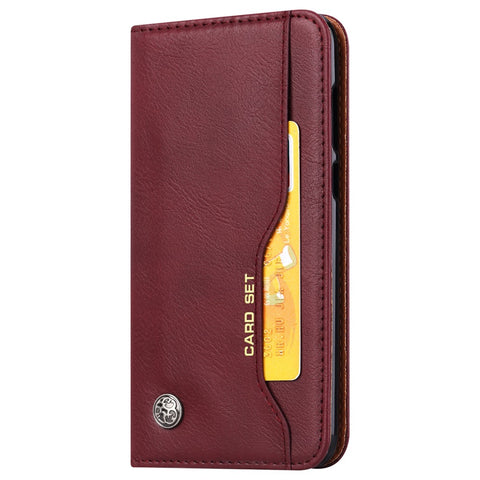 PU Leather Wallet Stand Accessory Case for Huawei P Smart / Enjoy 7S