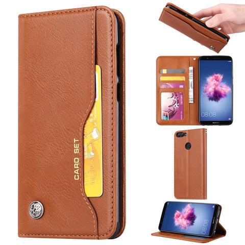 PU Leather Wallet Stand Accessory Case for Huawei P Smart / Enjoy 7S