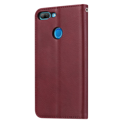Auto-absorbed Leather Wallet Stand Shell for Huawei Honor 9 Lite / Honor 9 Youth Edition