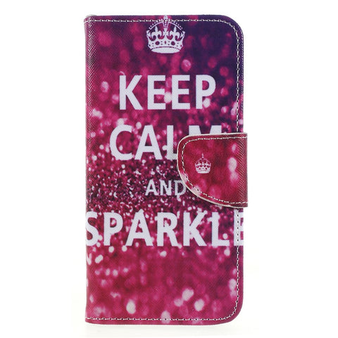 Pattern Printing Cross Texture Stand Wallet Leather Case for Huawei P Smart / Enjoy 7S