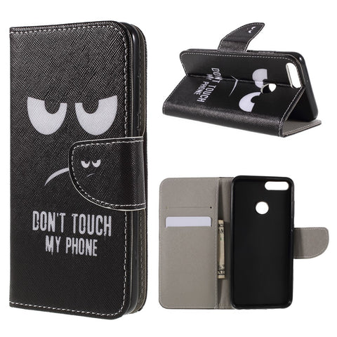 Cross Texture Pattern Printing Leather Wallet Folio Cover for Huawei Honor 9 Lite / Honor 9 Youth Edition