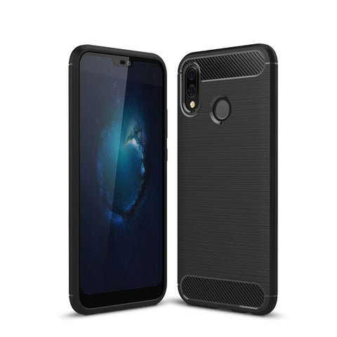 For Huawei P20 Lite / Nova 3e Carbon Fiber Texture Brushed TPU Back Case