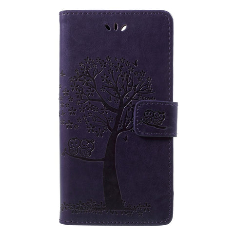 Imprint Tree Owl Pattern Wallet Leather Cover for Huawei Honor 9 Lite / Honor 9 Youth Edition