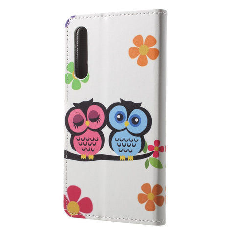 Pattern Printing Wallet Stand Leather Cover for Huawei P20