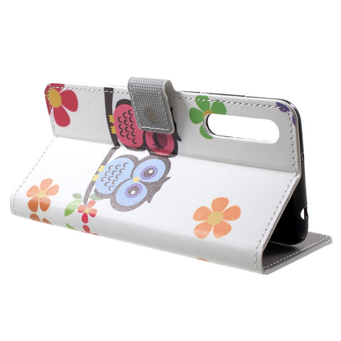 Pattern Printing Wallet Stand Leather Cover for Huawei P20
