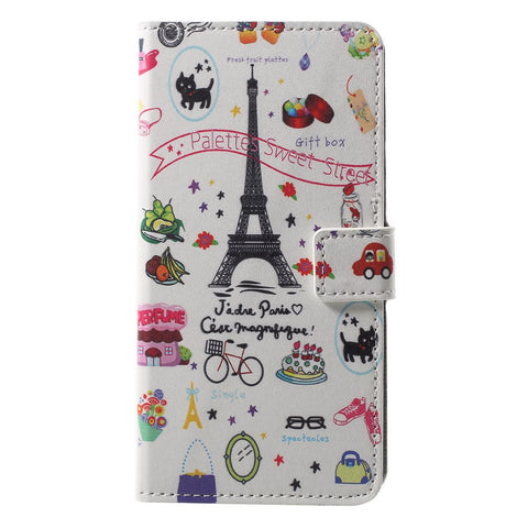 Pattern Printing Wallet Stand Leather Cover for Huawei P20