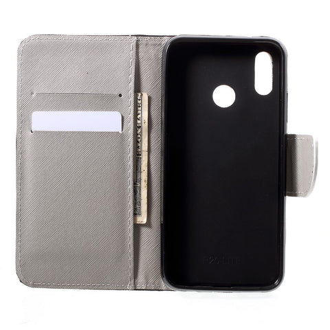 For Huawei P20 Lite / Nova 3e Pattern Printing Leather Wallet Protection Cover