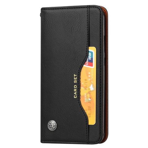 Auto-absorbed Leather Wallet Mobile Shell Case for Huawei P20 Lite / Nova 3e