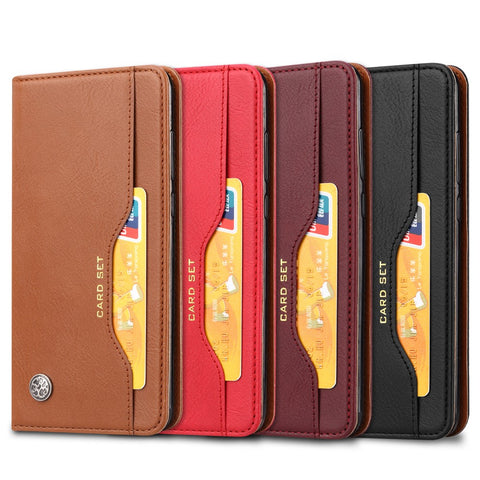 Auto-absorbed Leather Wallet Stand Case Accessory for Huawei P20