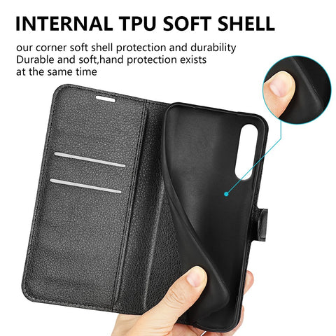 For Huawei P20 Litchi Texture Wallet Stand Leather Phone Accessory Case