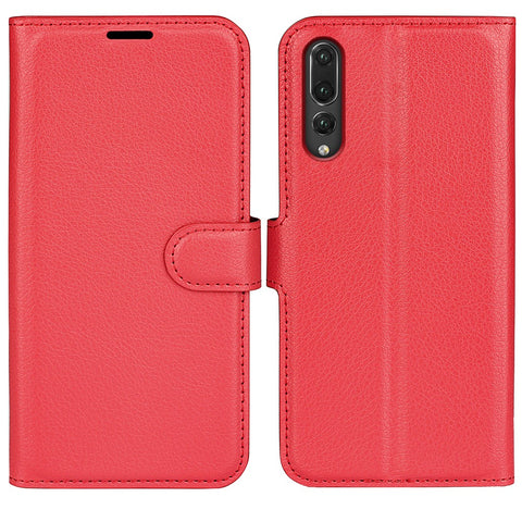 For Huawei P20 Litchi Texture Wallet Stand Leather Phone Accessory Case