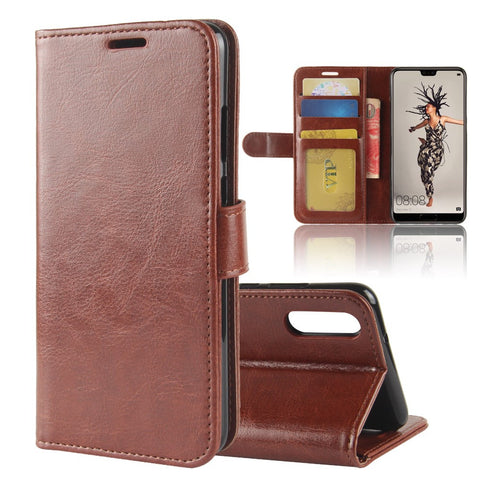 Crazy Horse Magnetic Leather Stand Cover for Huawei P20