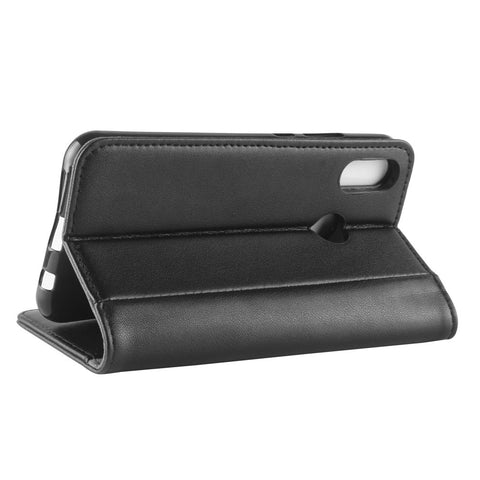 Genuine Split Leather Wallet Stand Case for Huawei P20 Lite / Nova 3e