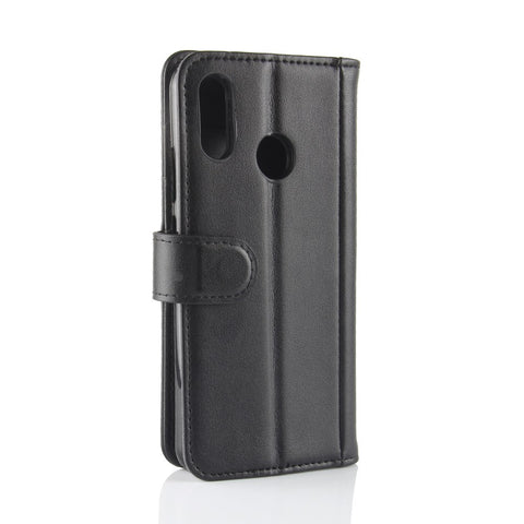 Genuine Split Leather Wallet Stand Case for Huawei P20 Lite / Nova 3e