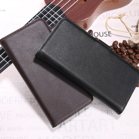 Genuine Split Leather Wallet Stand Case for Huawei P20