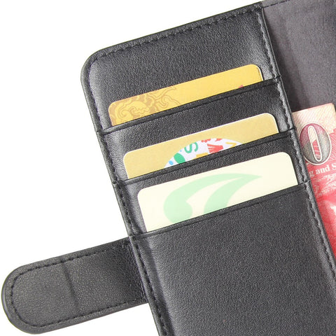 Genuine Split Leather Wallet Stand Case for Huawei P20