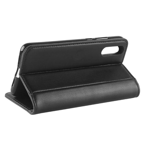 Genuine Split Leather Wallet Stand Case for Huawei P20