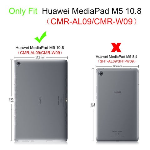 Tri-fold Stand PU Leather Protector Shell for Huawei MediaPad M5 10 / M5 10 (Pro)
