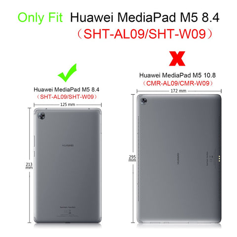 Tri-fold Stand Leather Tablet Smart Case for Huawei MediaPad M5 8