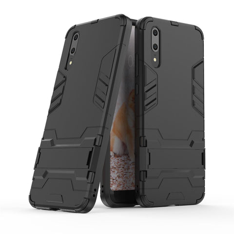 Cool Guard Kickstand Hybrid PC TPU Mobile Cover for Huawei P20