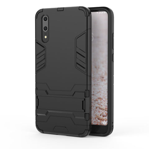 Cool Guard Kickstand Hybrid PC TPU Mobile Cover for Huawei P20