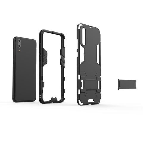 Cool Guard Kickstand Hybrid PC TPU Mobile Cover for Huawei P20