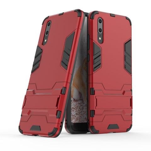 Cool Guard Kickstand Hybrid PC TPU Mobile Cover for Huawei P20