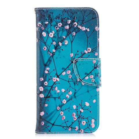 Pattern Printing PU Leather Wallet Stand Protective Shell for Huawei P Smart / Enjoy 7S