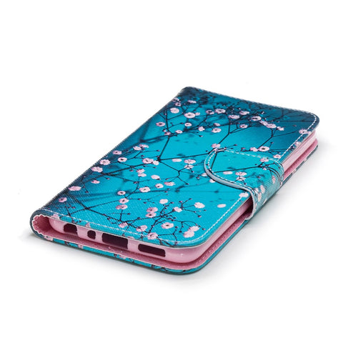 Pattern Printing PU Leather Wallet Stand Protective Shell for Huawei P Smart / Enjoy 7S