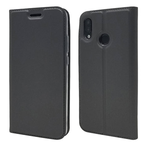 Auto-absorbed Stand Leather Card Holder Cellphone Case for Huawei P20 Lite / Nova 3e