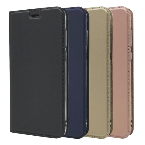 Auto-absorbed Stand Leather Card Holder Cellphone Case for Huawei P20 Lite / Nova 3e