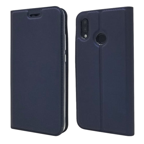 Auto-absorbed Stand Leather Card Holder Cellphone Case for Huawei P20 Lite / Nova 3e