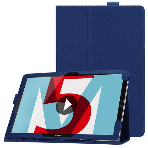 Litchi Skin PU Leather Case with Stand for Huawei MediaPad M5 10 / M5 10 (Pro)