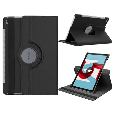 Litchi Grain Leather Stand Tablet Casing for Huawei Mediapad M5 10 / M5 10 (Pro) with Elastic Band