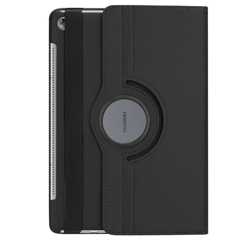 Litchi Grain Leather Stand Tablet Casing for Huawei Mediapad M5 10 / M5 10 (Pro) with Elastic Band