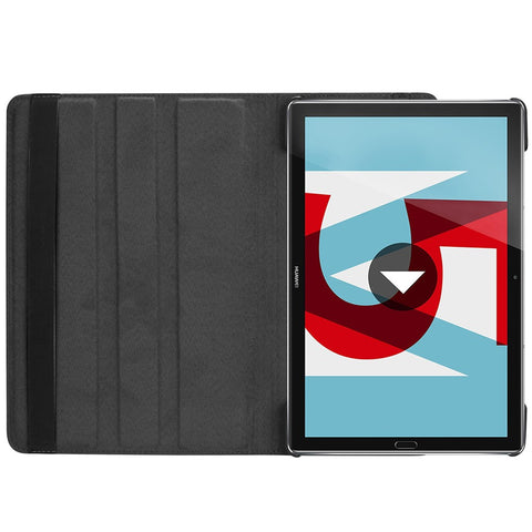 Litchi Grain Leather Stand Tablet Casing for Huawei Mediapad M5 10 / M5 10 (Pro) with Elastic Band